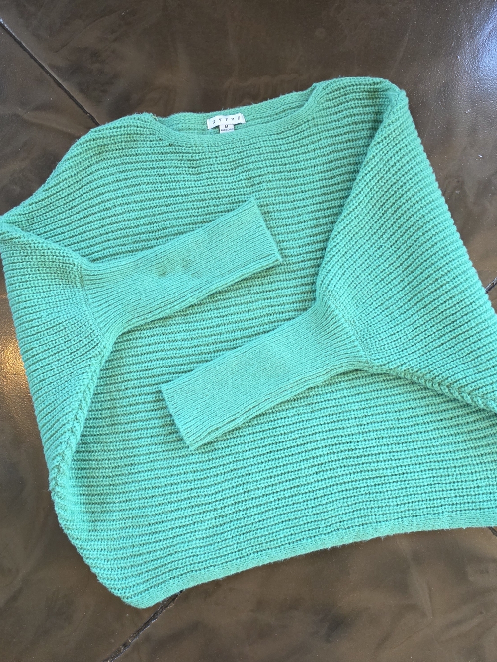 HYFVE Mint Green Off-Shoulder Knit Sweater - Picture 8 of 9